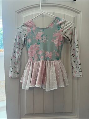Cheeky Plum Pink and Mint Leotard 6y